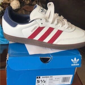 Adidas Samba OG Sneakers - White and Red